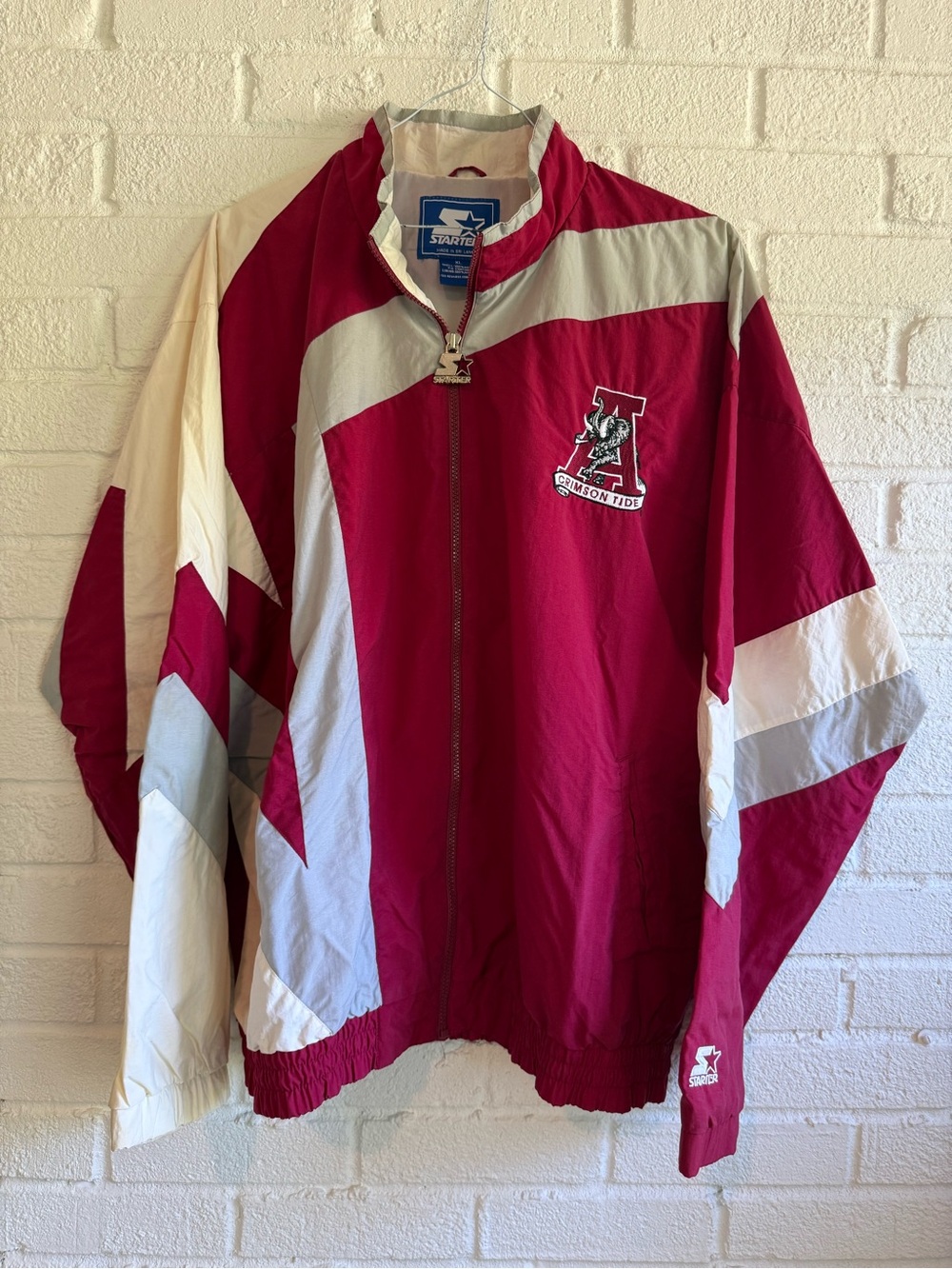 Vintage XL Starter Alabama Crimson Tide windbreaker jacket